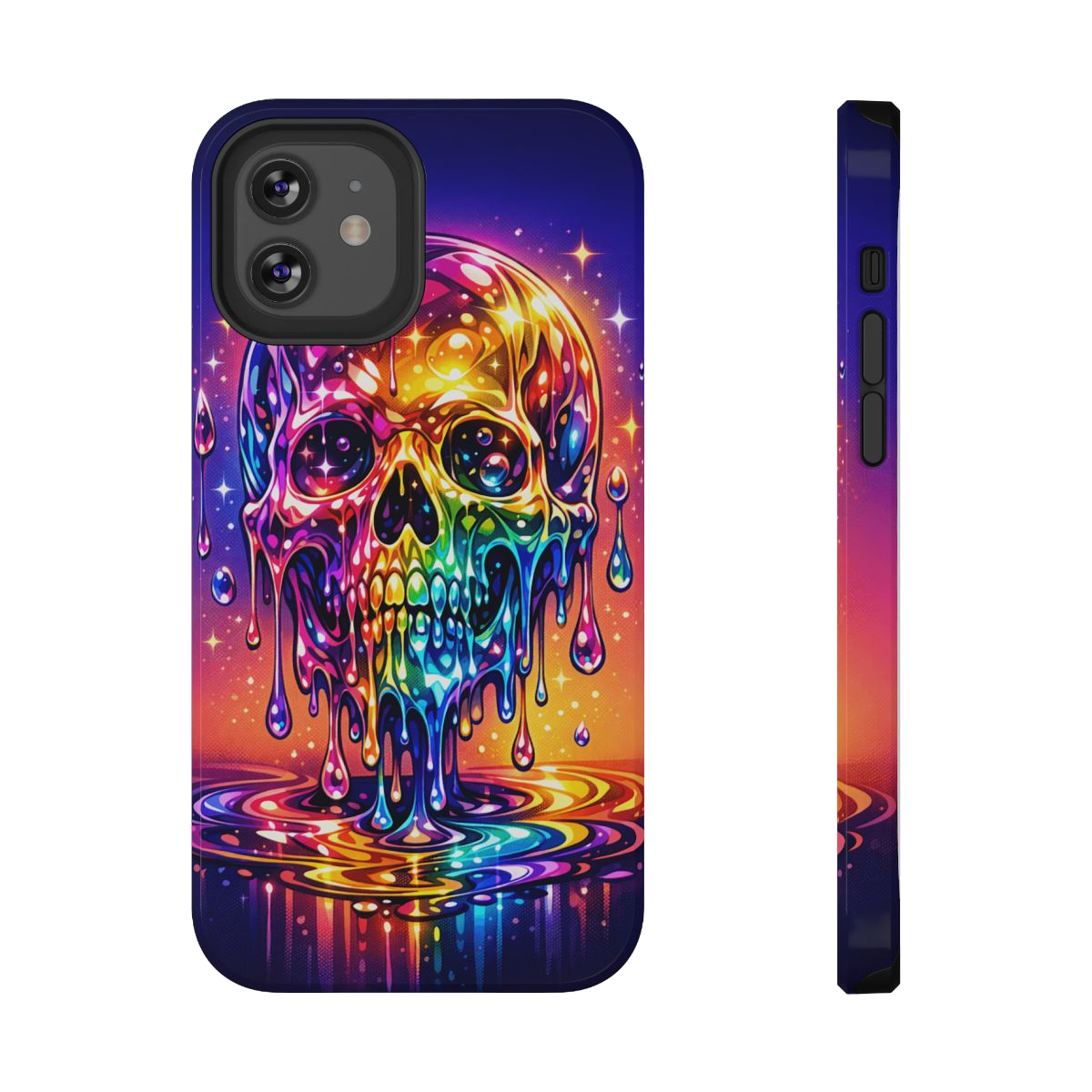 Prismatic Skull Drip Phone Case - iPhone 12