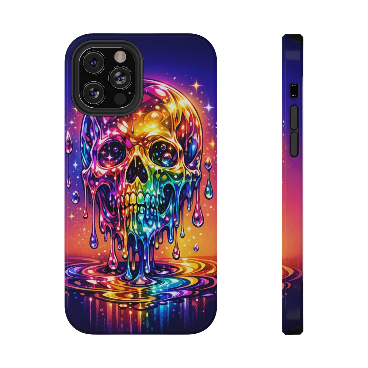 Prismatic Skull Drip Phone Case - iPhone 12 Pro