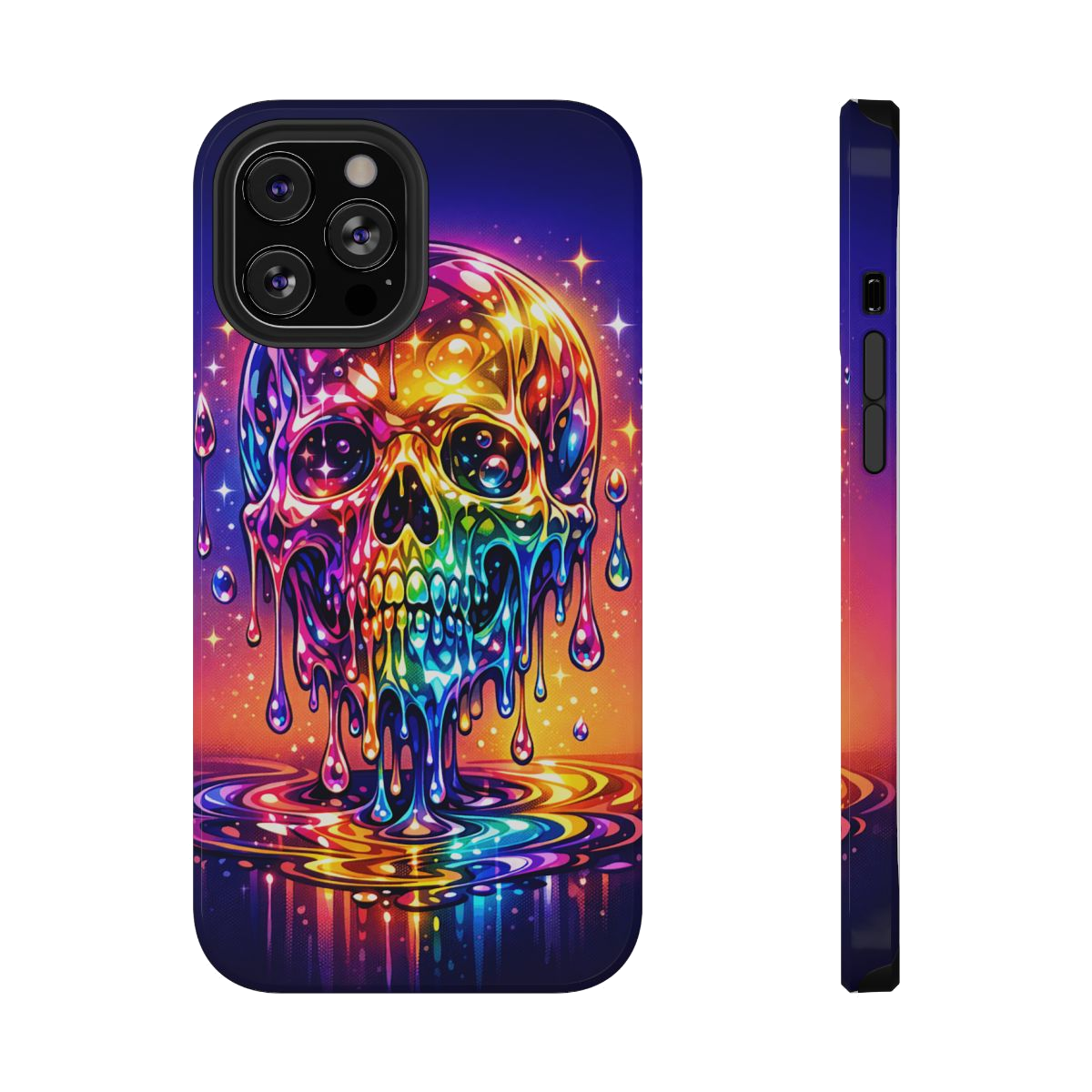 Prismatic Skull Drip Phone Case - iPhone 12 Pro Max