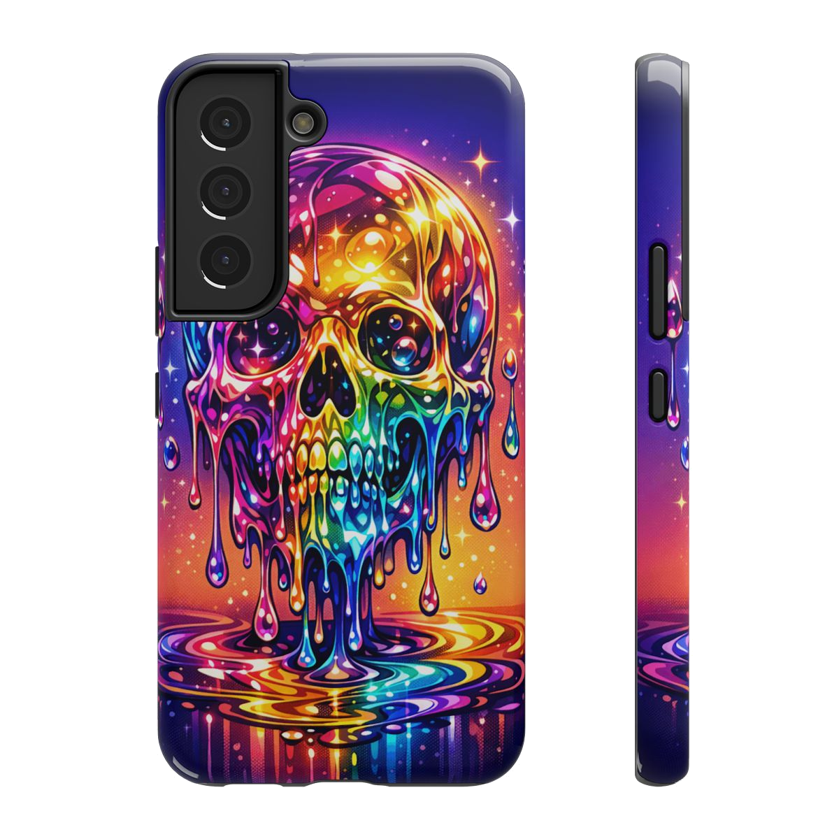 Prismatic Skull Drip Phone Case - Samsung Galaxy S22