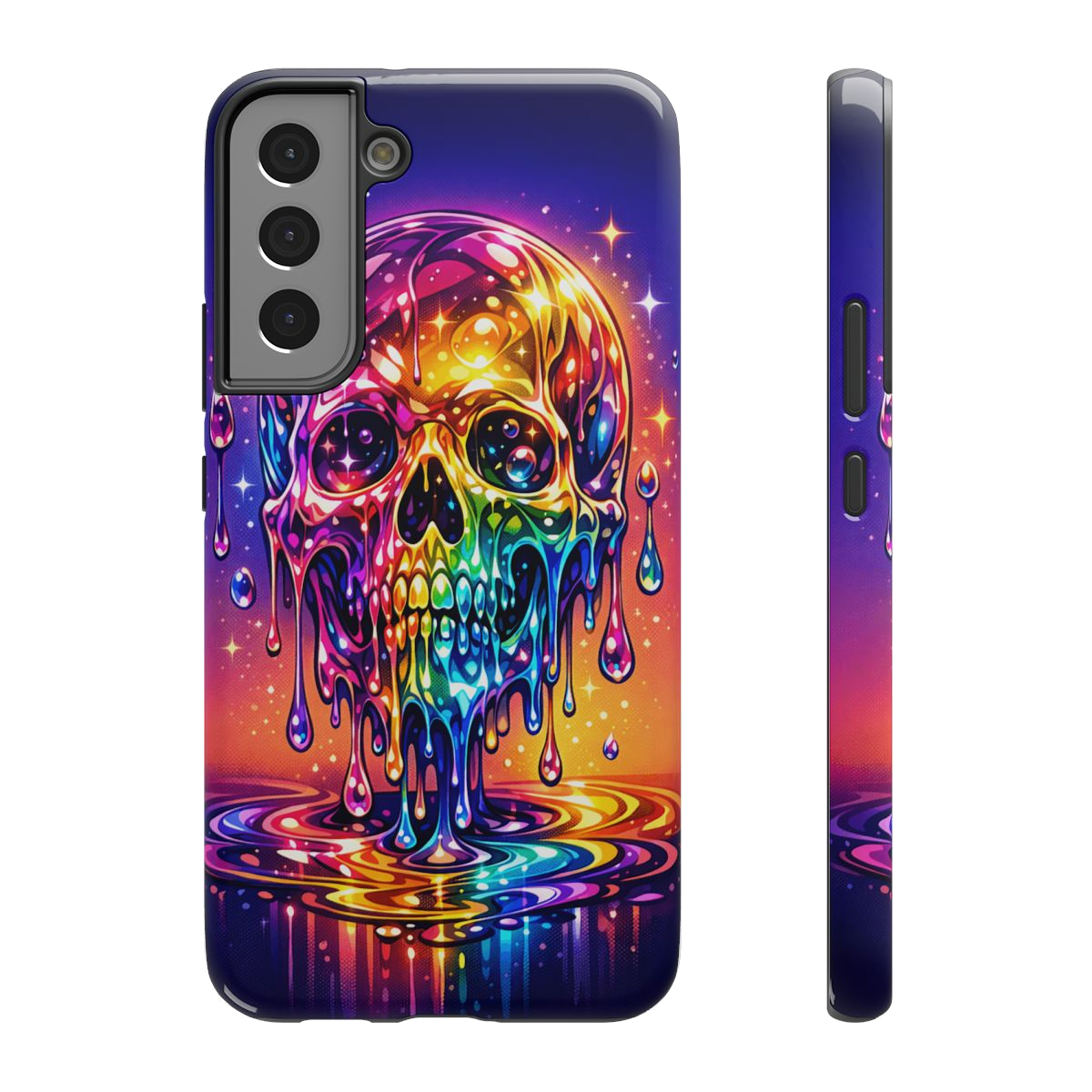 Prismatic Skull Drip Phone Case - Samsung Galaxy S22 Plus