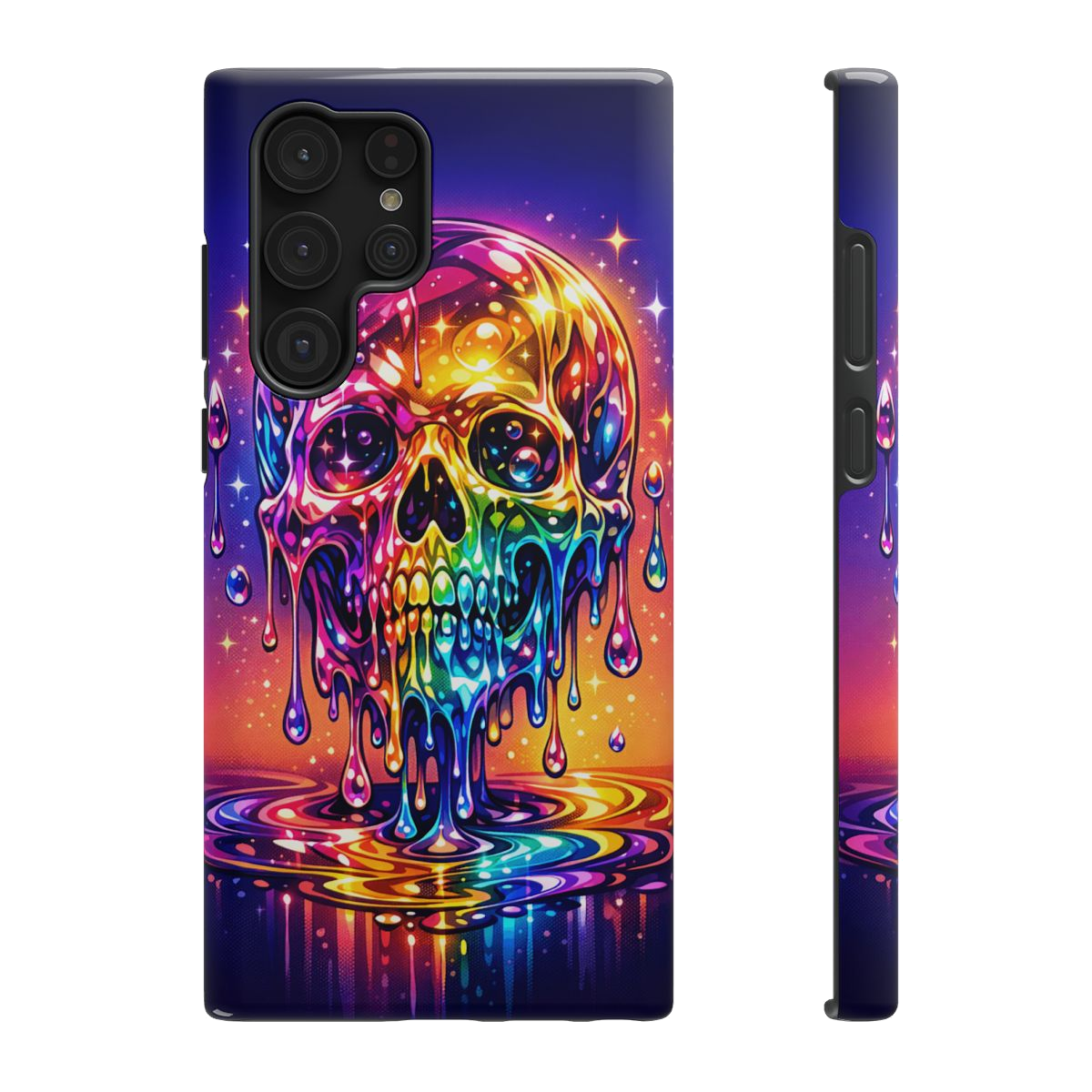 Prismatic Skull Drip Phone Case - Samsung Galaxy S22 Ultra