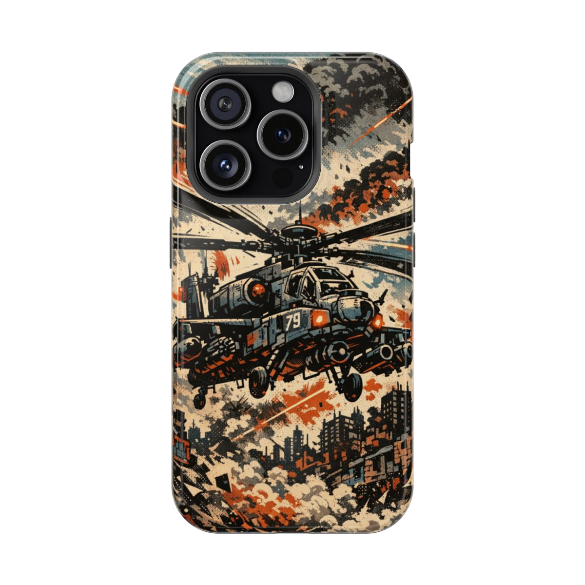 Combat Helicopter Phone Case - iPhone 15 Pro