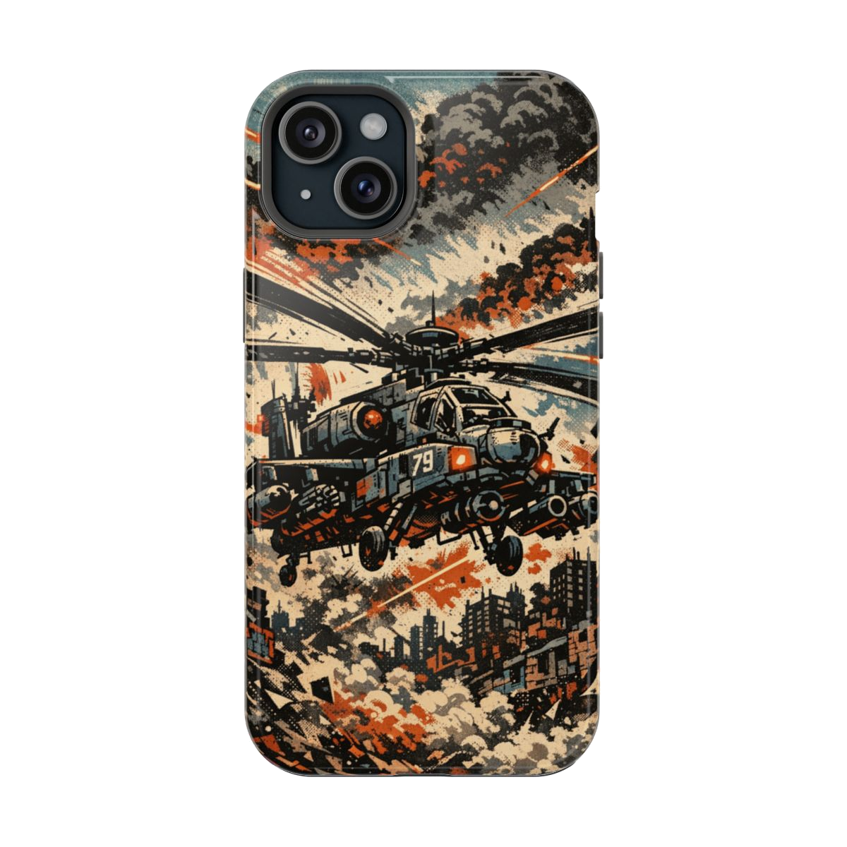 Combat Helicopter Phone Case - iPhone 15 Plus