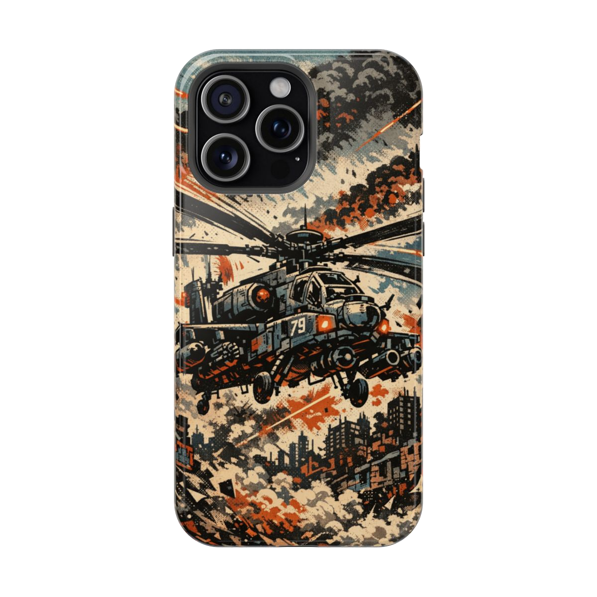 Combat Helicopter Phone Case - iPhone 15 Pro Max