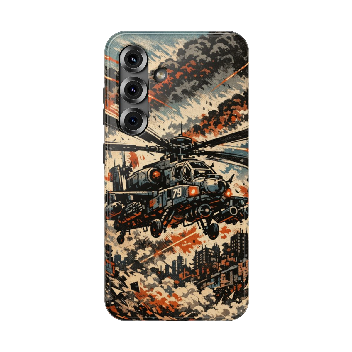 Combat Helicopter Phone Case - Samsung Galaxy S25