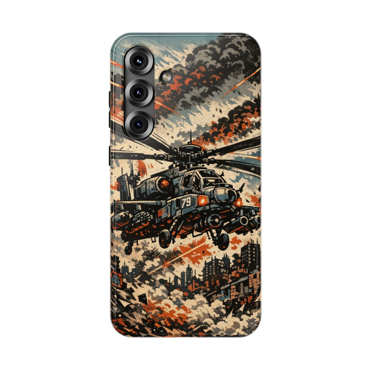 Combat Helicopter Phone Case - Samsung Galaxy S25 Plus