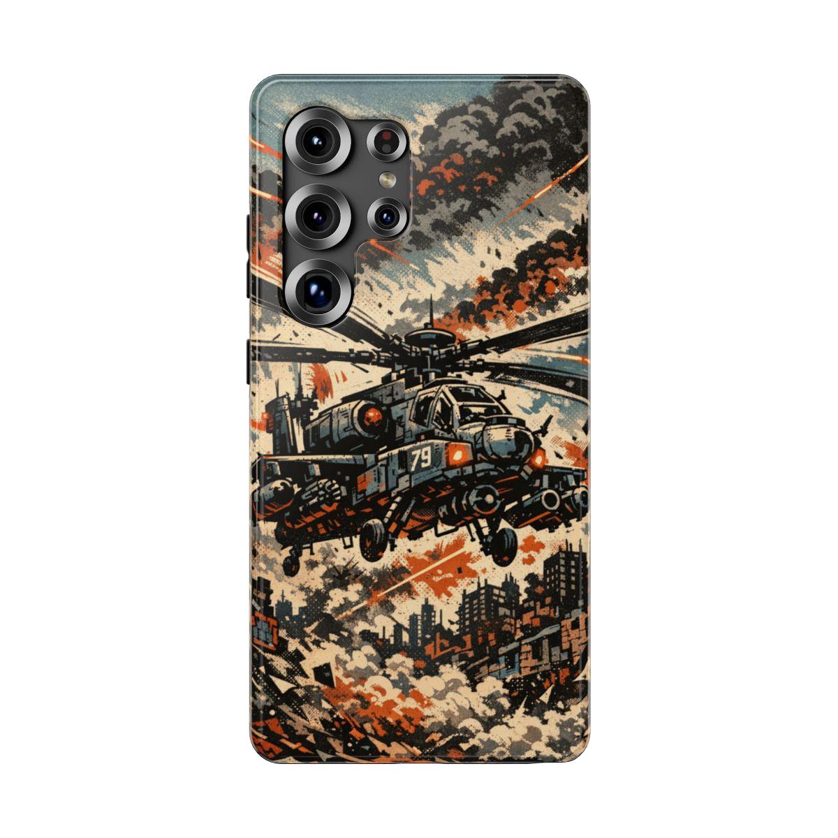 Combat Helicopter Phone Case - Samsung Galaxy S25 Ultra