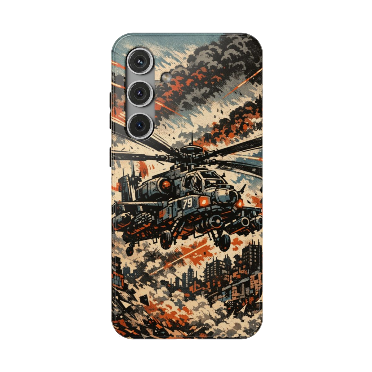 Combat Helicopter Phone Case - Samsung Galaxy S24 Plus