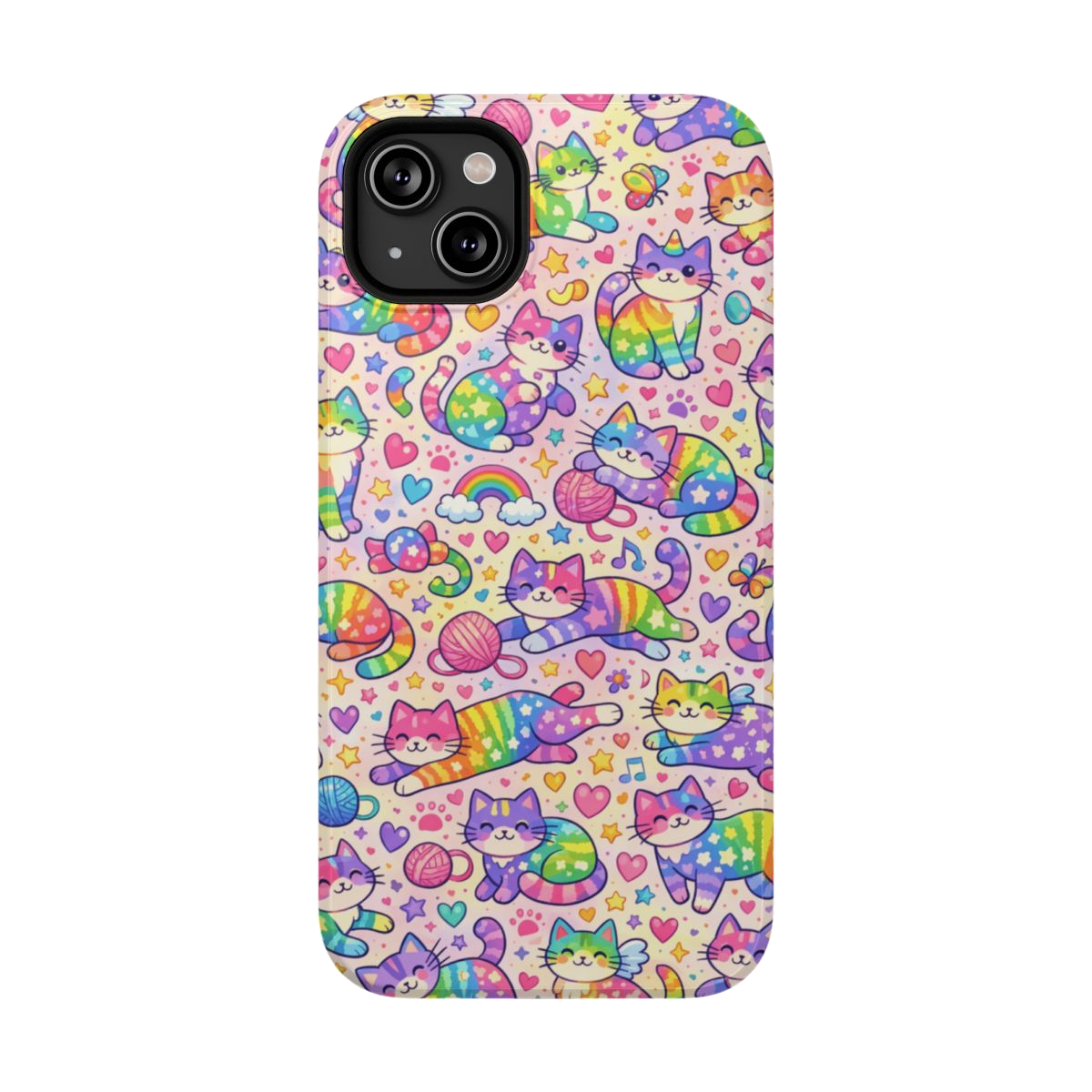 Rainbow Kitties! Phone Case - iPhone 14 Plus