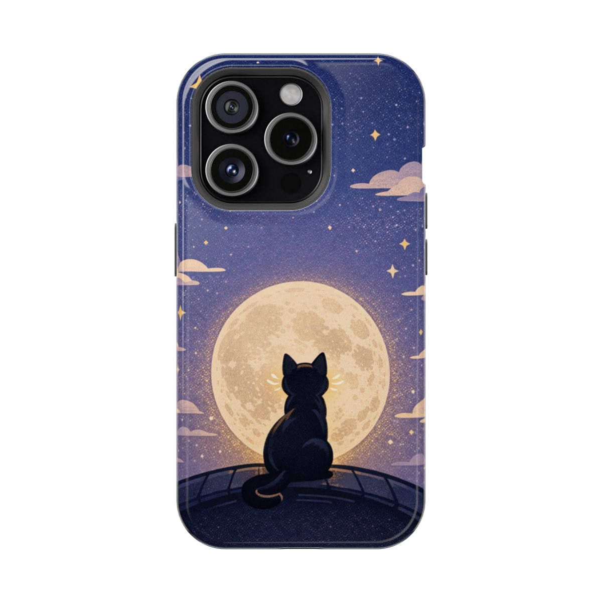 Full Moon Feline Phone Case - iPhone 15 Pro