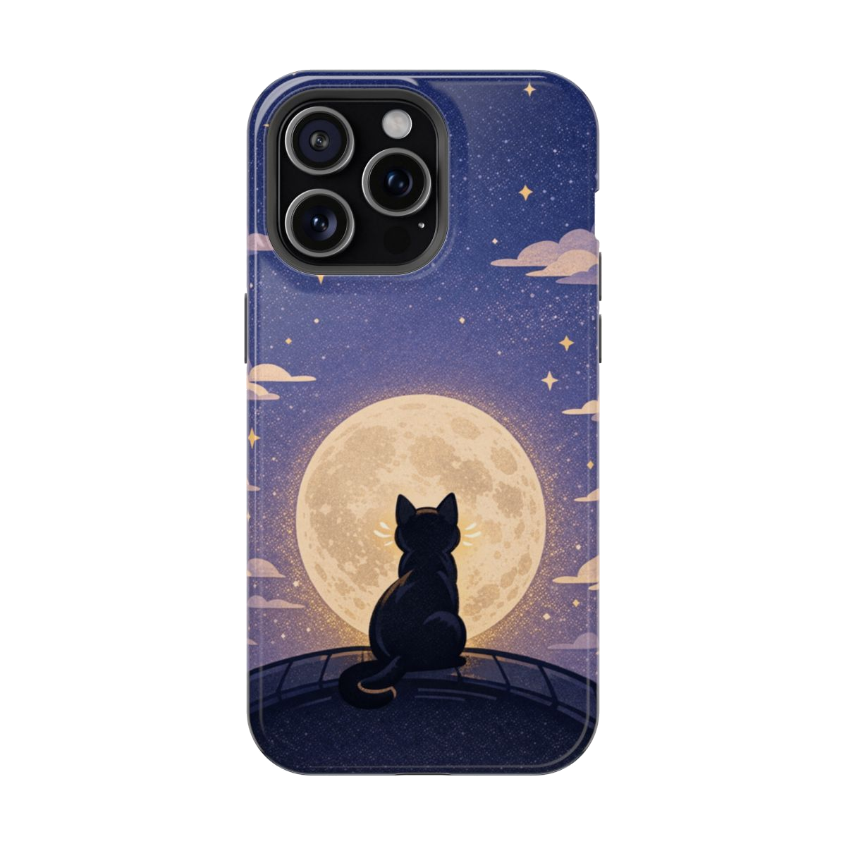 Full Moon Feline Phone Case - iPhone 15 Pro Max