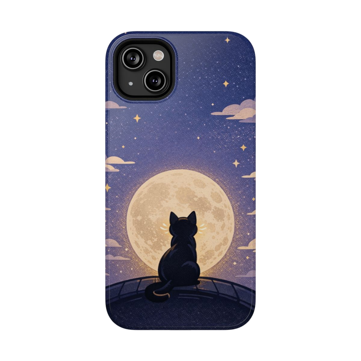 Full Moon Feline Phone Case - iPhone 14 Plus