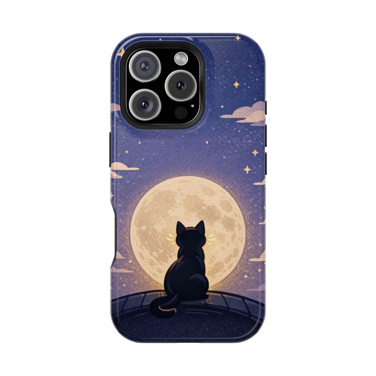 Full Moon Feline Phone Case - iPhone 16 Pro