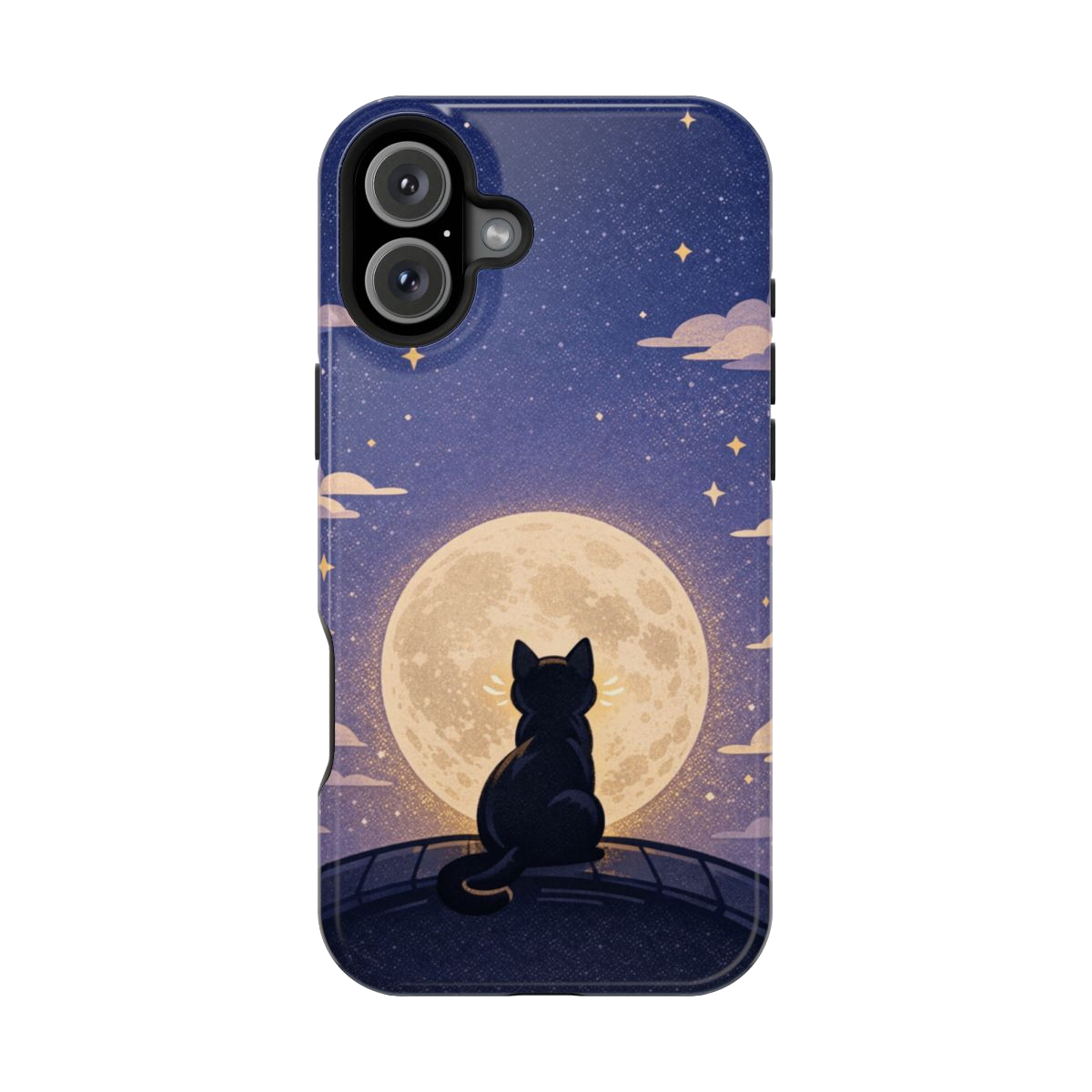 Full Moon Feline Phone Case - iPhone 16 Plus
