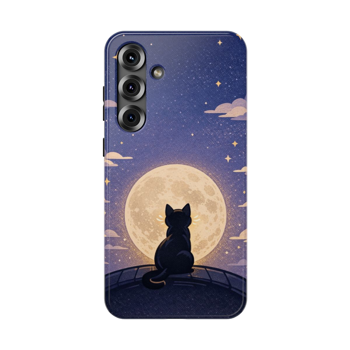 Full Moon Feline Phone Case - Samsung Galaxy S25 Plus