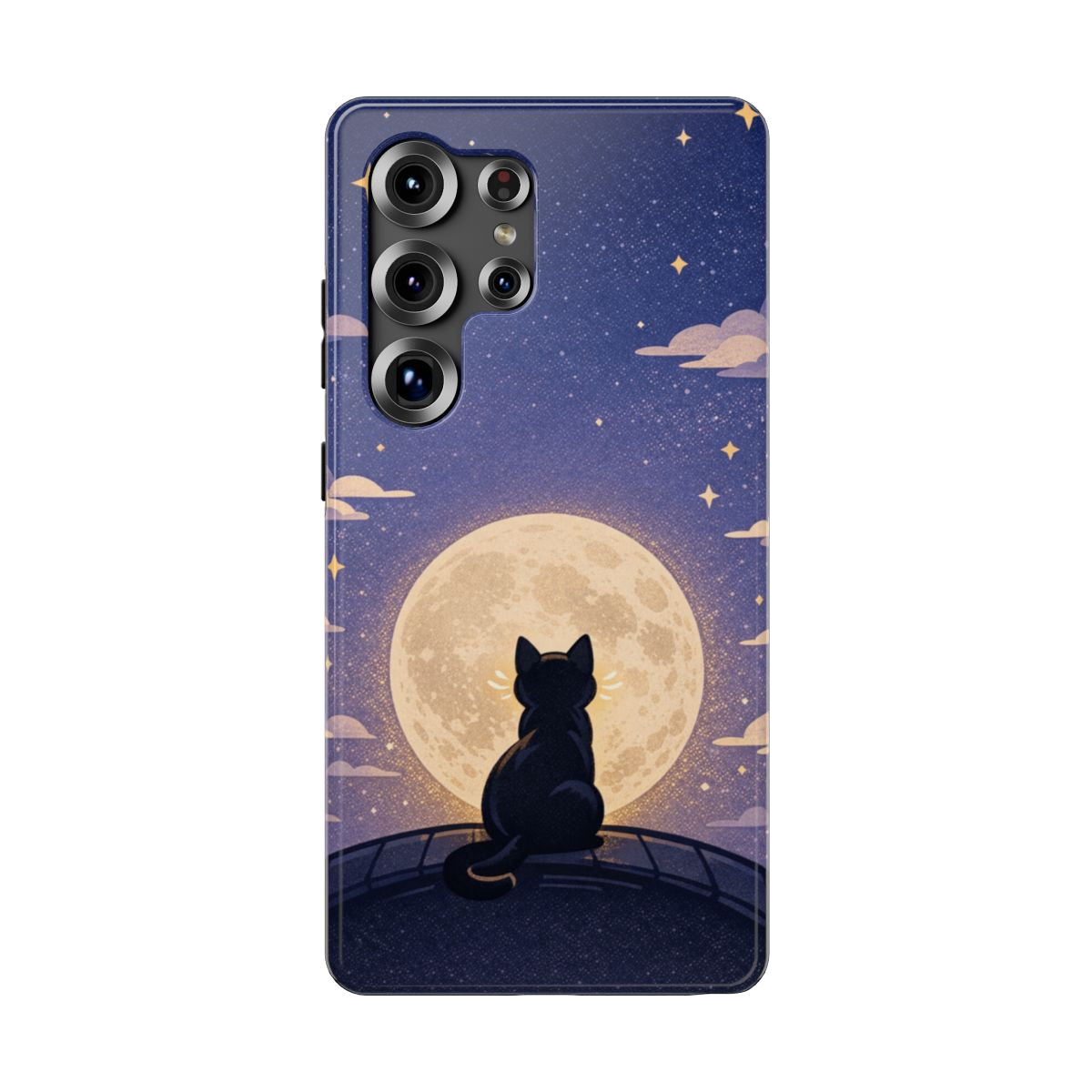 Full Moon Feline Phone Case - Samsung Galaxy S25 Ultra