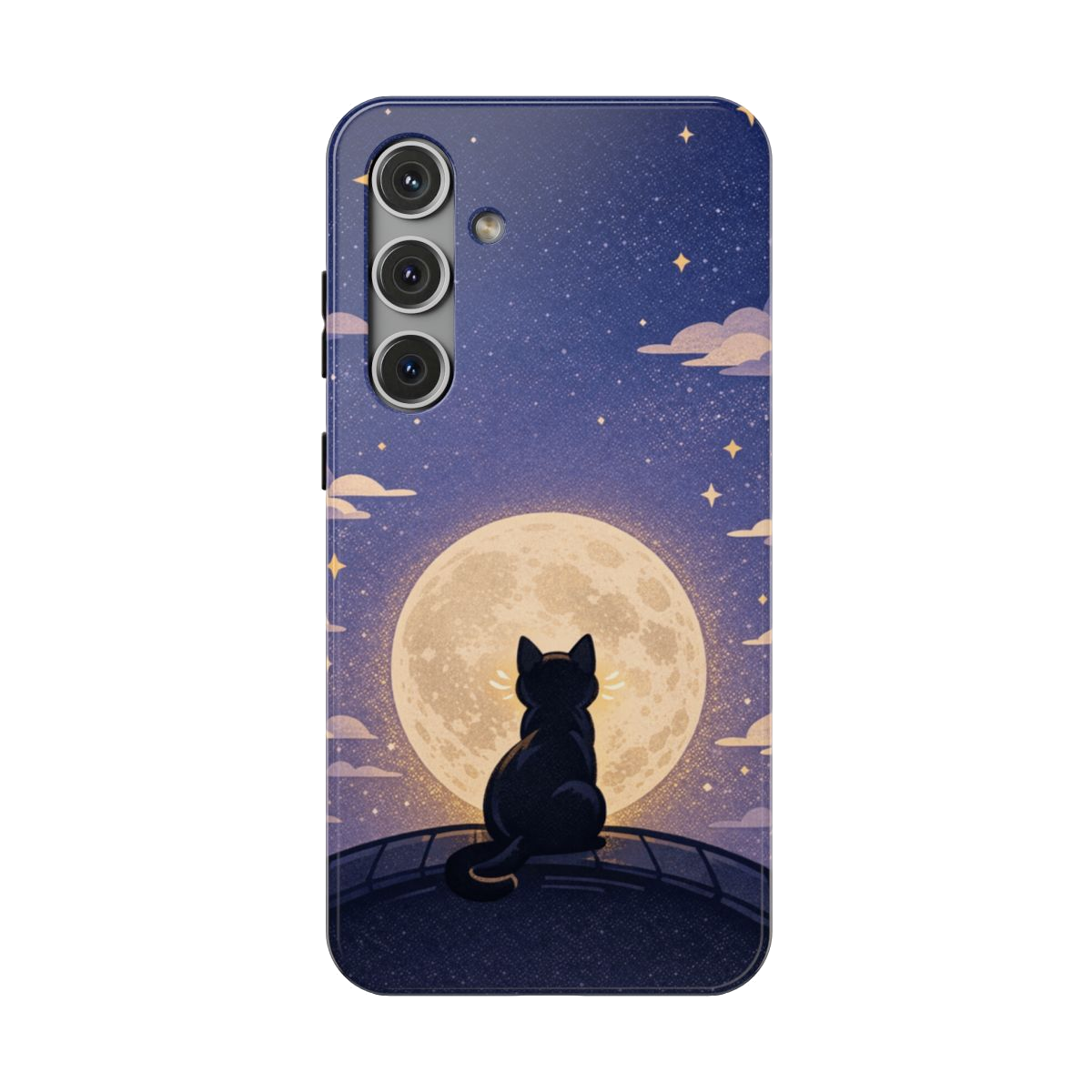 Full Moon Feline Phone Case - Samsung Galaxy S24 Plus