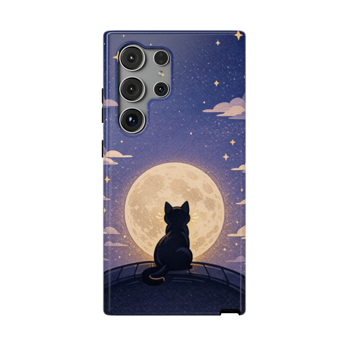 Full Moon Feline Phone Case - Samsung Galaxy S24 Ultra