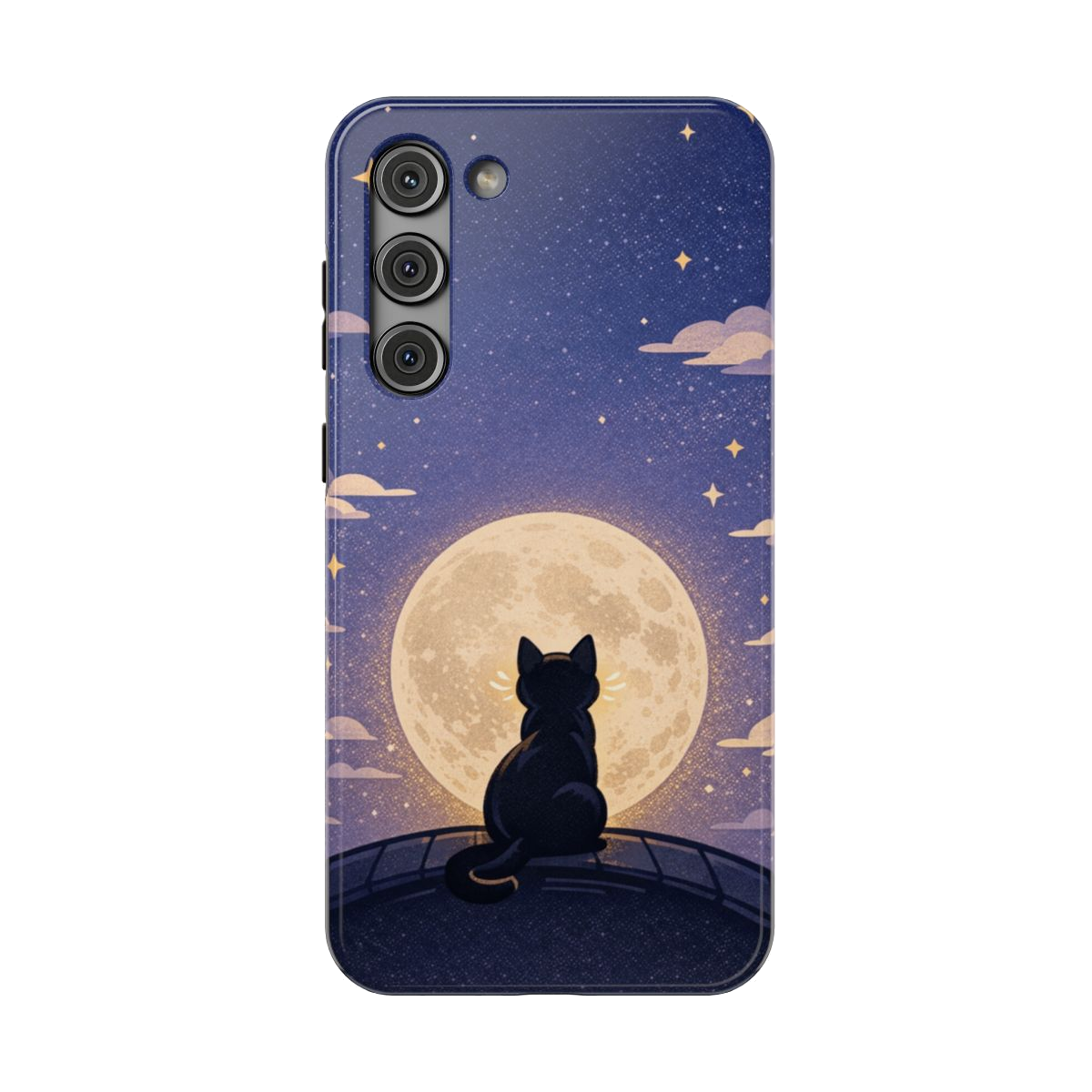 Full Moon Feline Phone Case - Samsung Galaxy S23 Plus