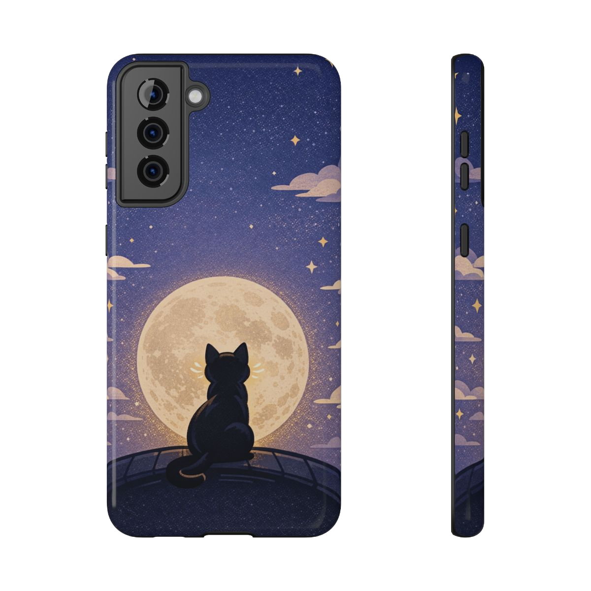 Full Moon Feline Phone Case - Samsung Galaxy S21 Plus