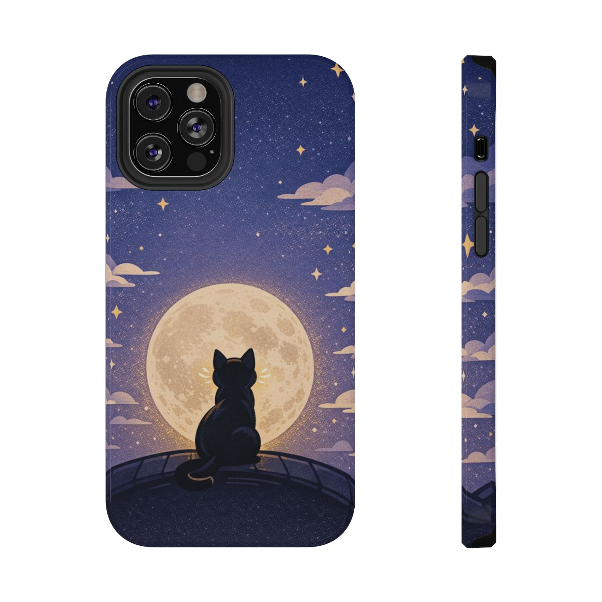 Full Moon Feline Phone Case - iPhone 12 Pro