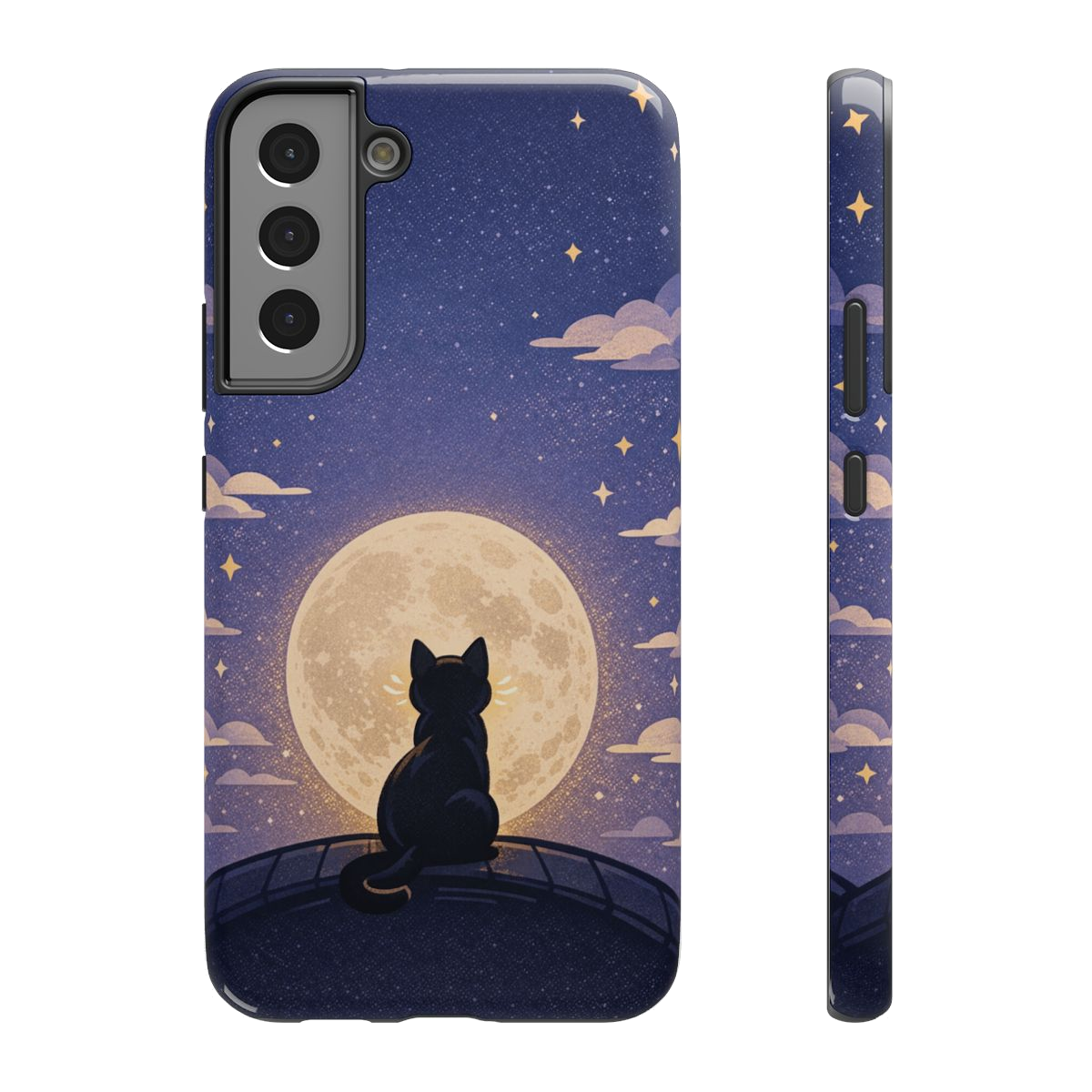 Full Moon Feline Phone Case - Samsung Galaxy S22 Plus