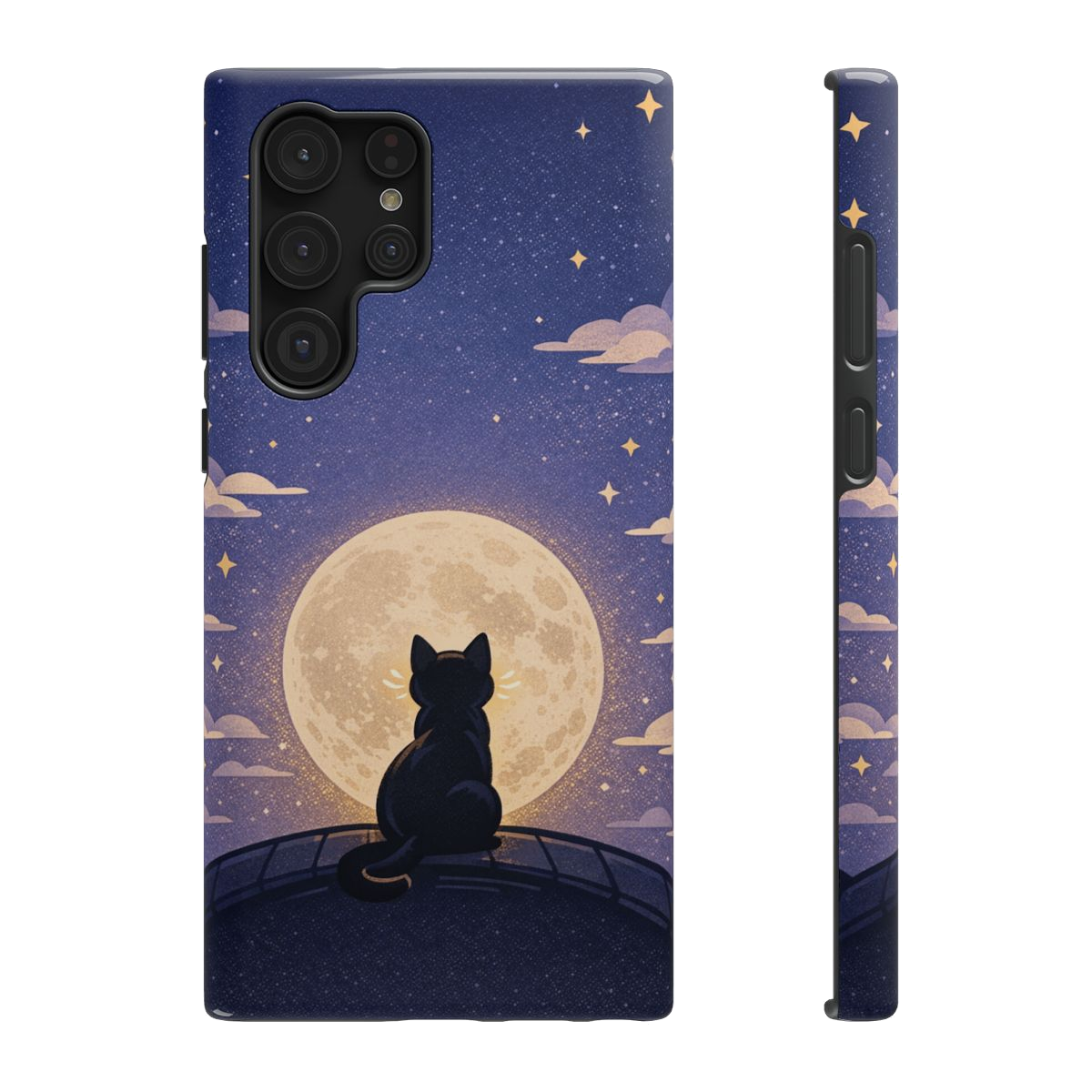 Full Moon Feline Phone Case - Samsung Galaxy S22 Ultra