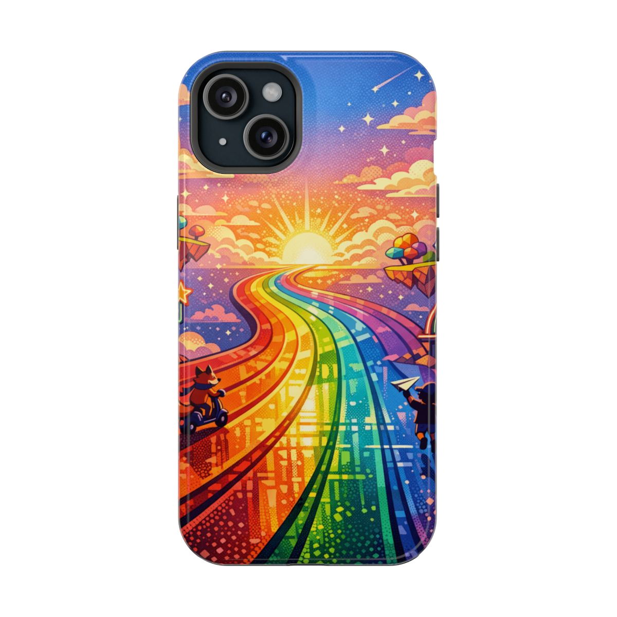 Rainbow Highway Phone Case - iPhone 15 Plus