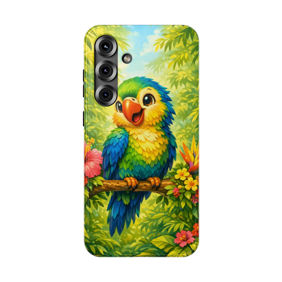Cheery Parrot Phone Case - Samsung Galaxy S25 Plus