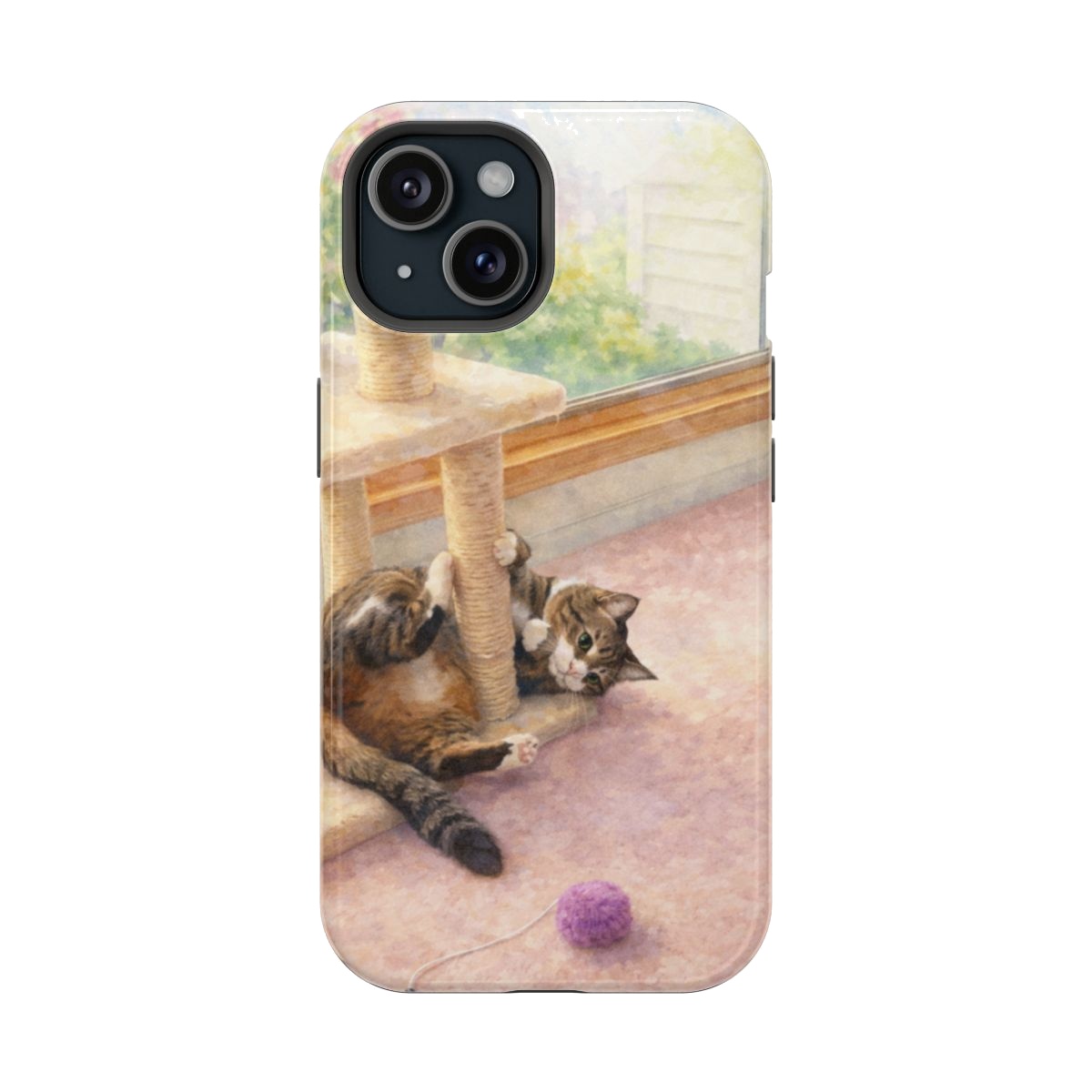 Playful Kitty Magnetic Phone Case - iPhone 15