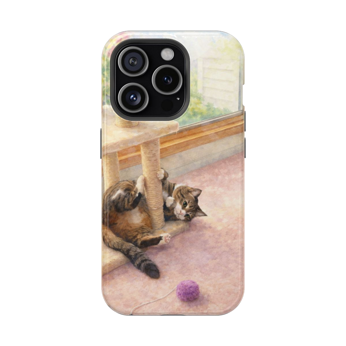 Playful Kitty Magnetic Phone Case - iPhone 15 Pro