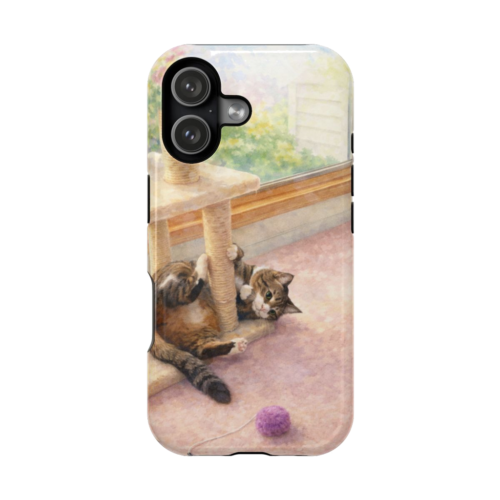 Playful Kitty Magnetic Phone Case - iPhone 17