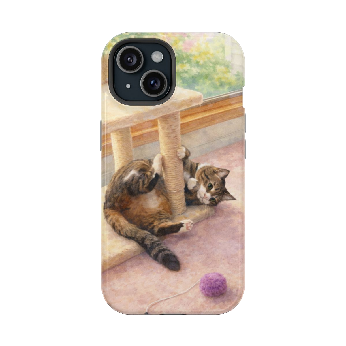 Playful Cat Magnetic Phone Case - iPhone 15