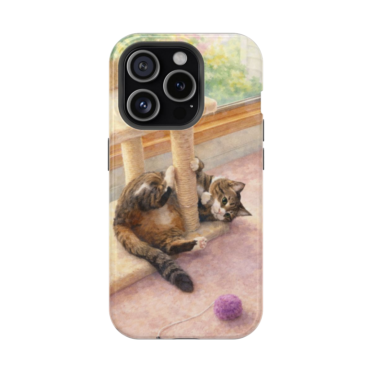 Playful Cat Magnetic Phone Case - iPhone 15 Pro