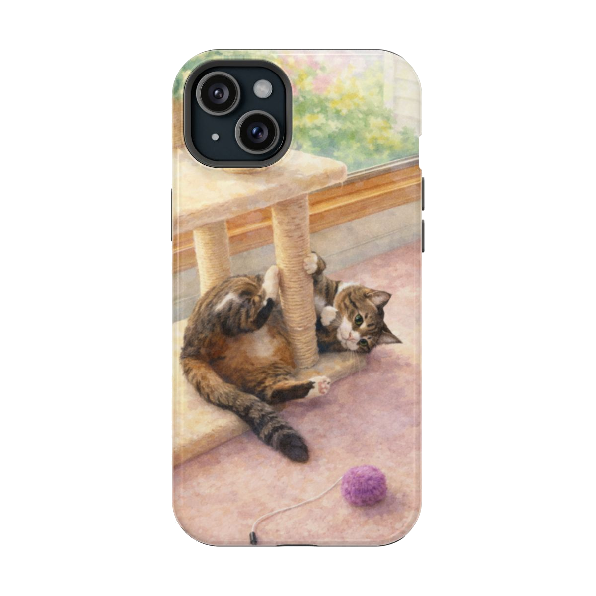 Playful Cat Magnetic Phone Case - iPhone 15 Plus