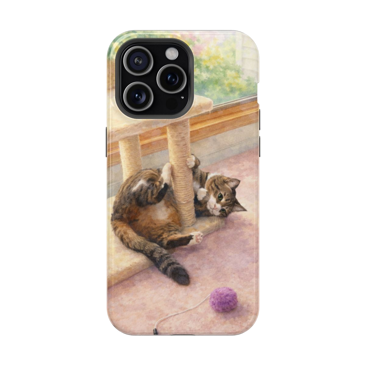 Playful Cat Magnetic Phone Case - iPhone 15 Pro Max