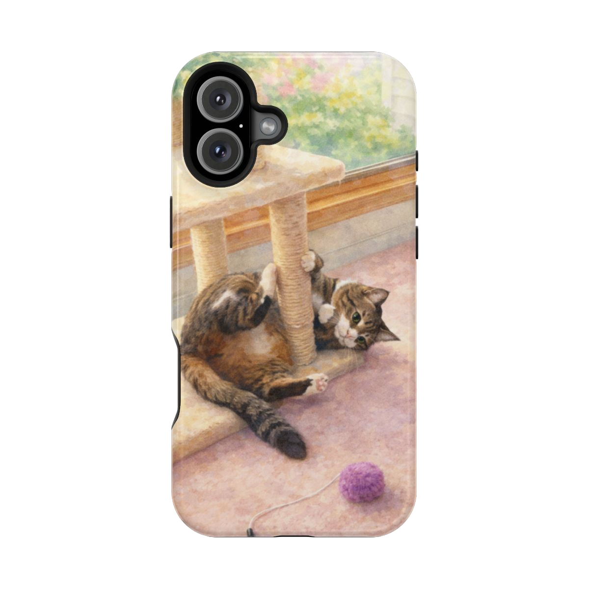 Playful Cat Magnetic Phone Case - iPhone 16 Plus