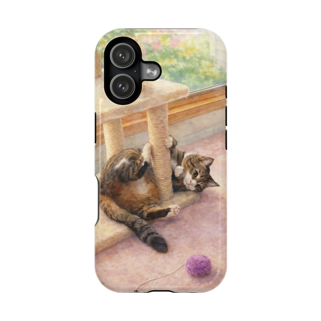 Playful Cat Magnetic Phone Case - iPhone 17