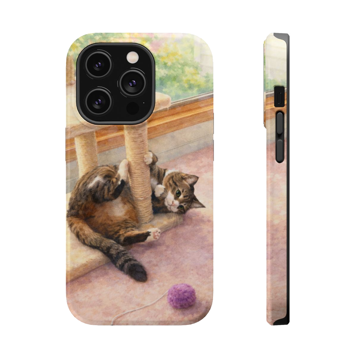 Playful Cat Magnetic Phone Case - iPhone 14 Pro