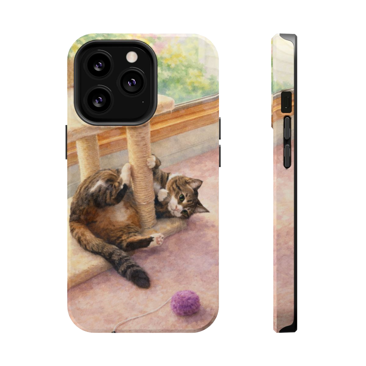 Playful Cat Magnetic Phone Case - iPhone 13 Pro