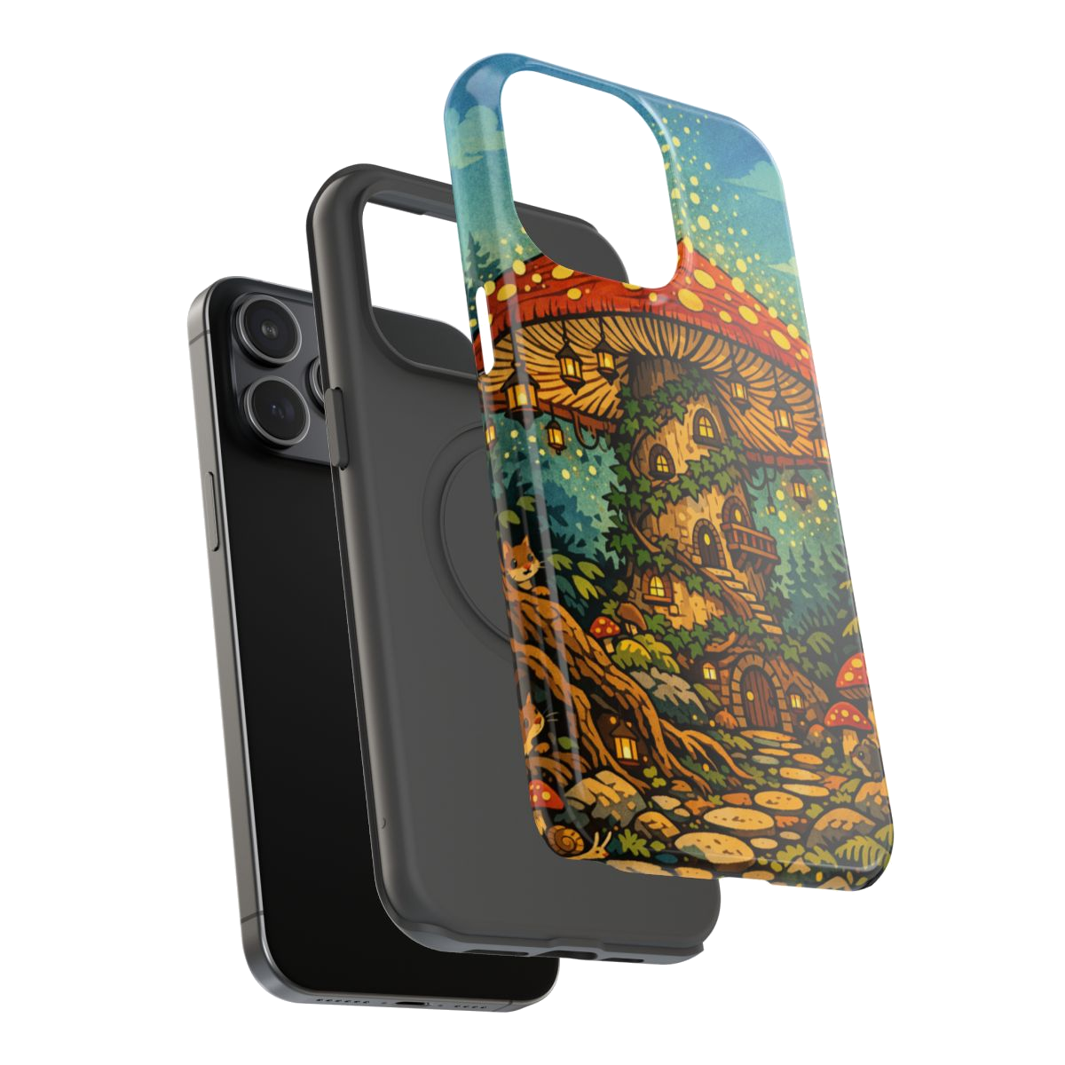 Enchanted Mushroom Haven Phone Case - Mockup 3