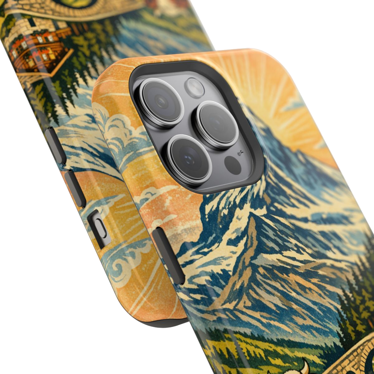 Alpine Adventure Art Phone Case - Mockup 1
