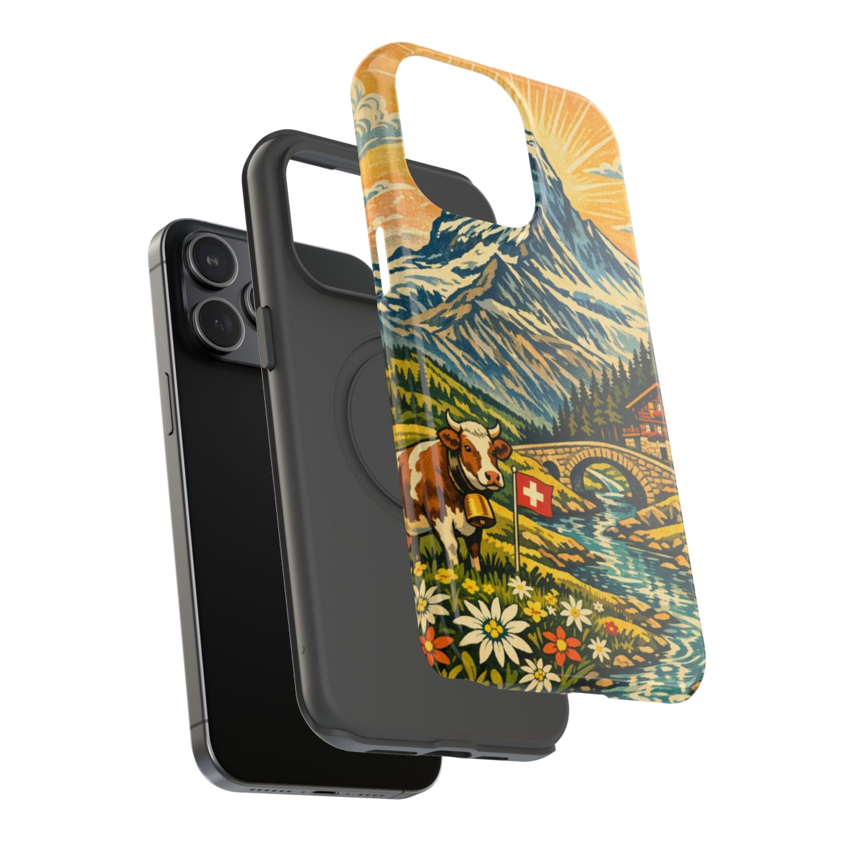 Alpine Adventure Art Phone Case - Mockup 3