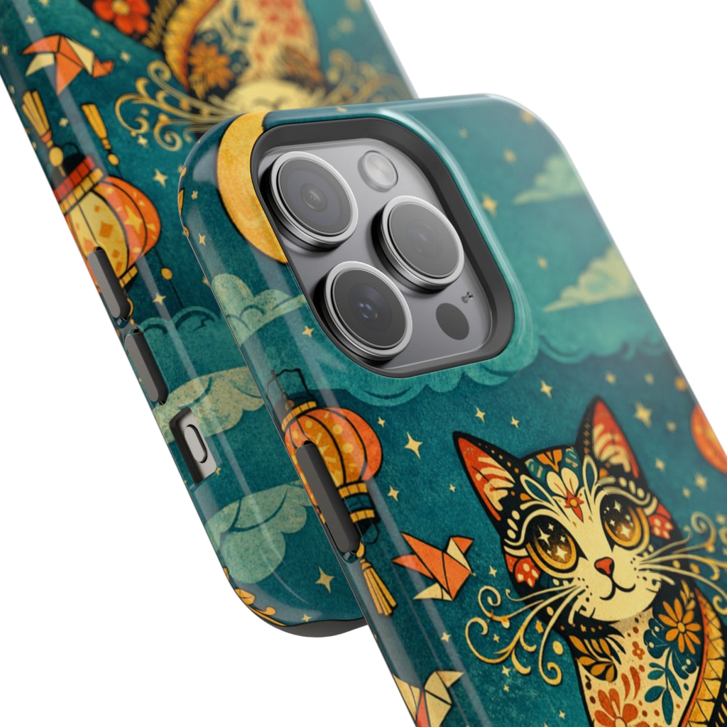 Celestial Cat Charm Phone Case - Mockup 1