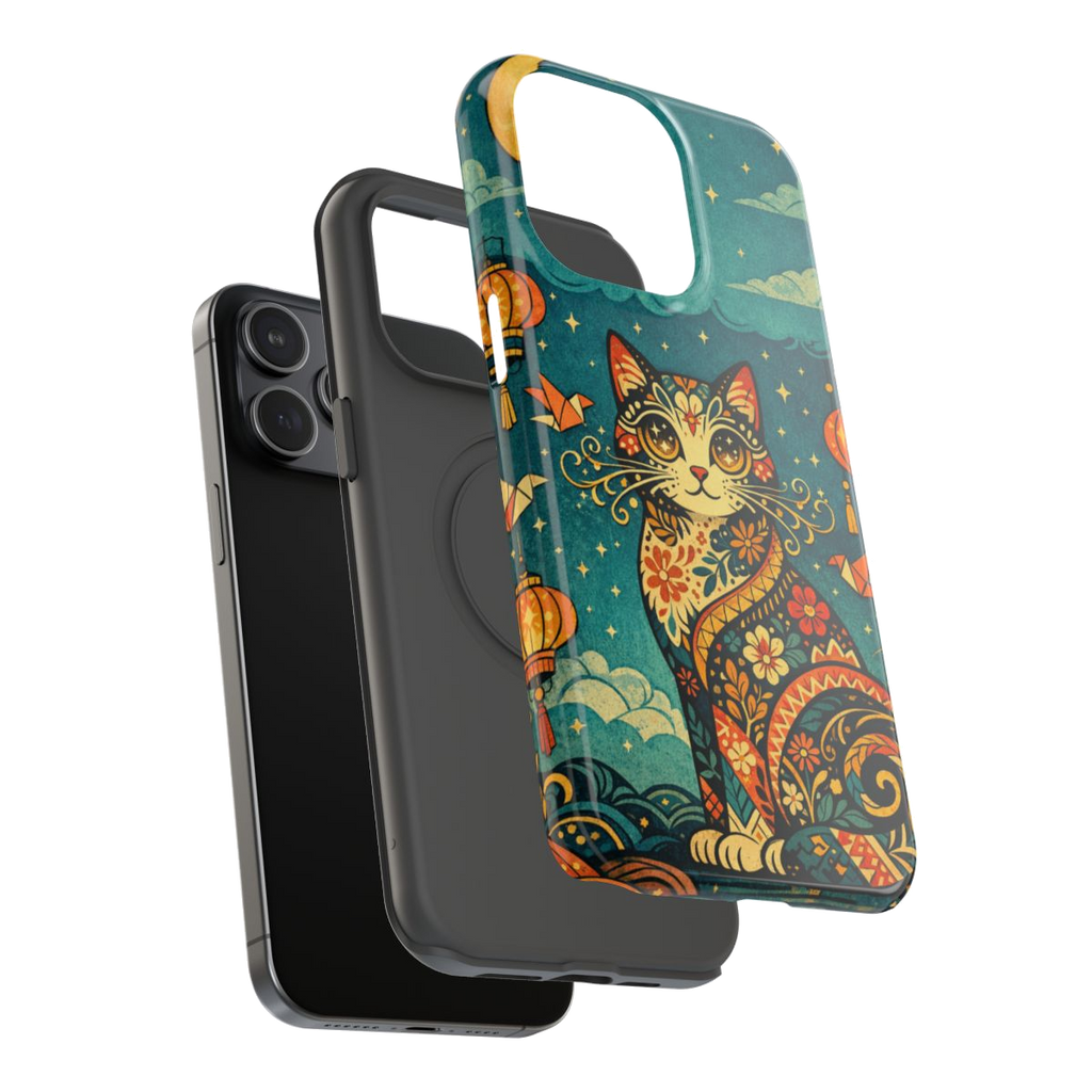 Celestial Cat Charm Phone Case - Mockup 3