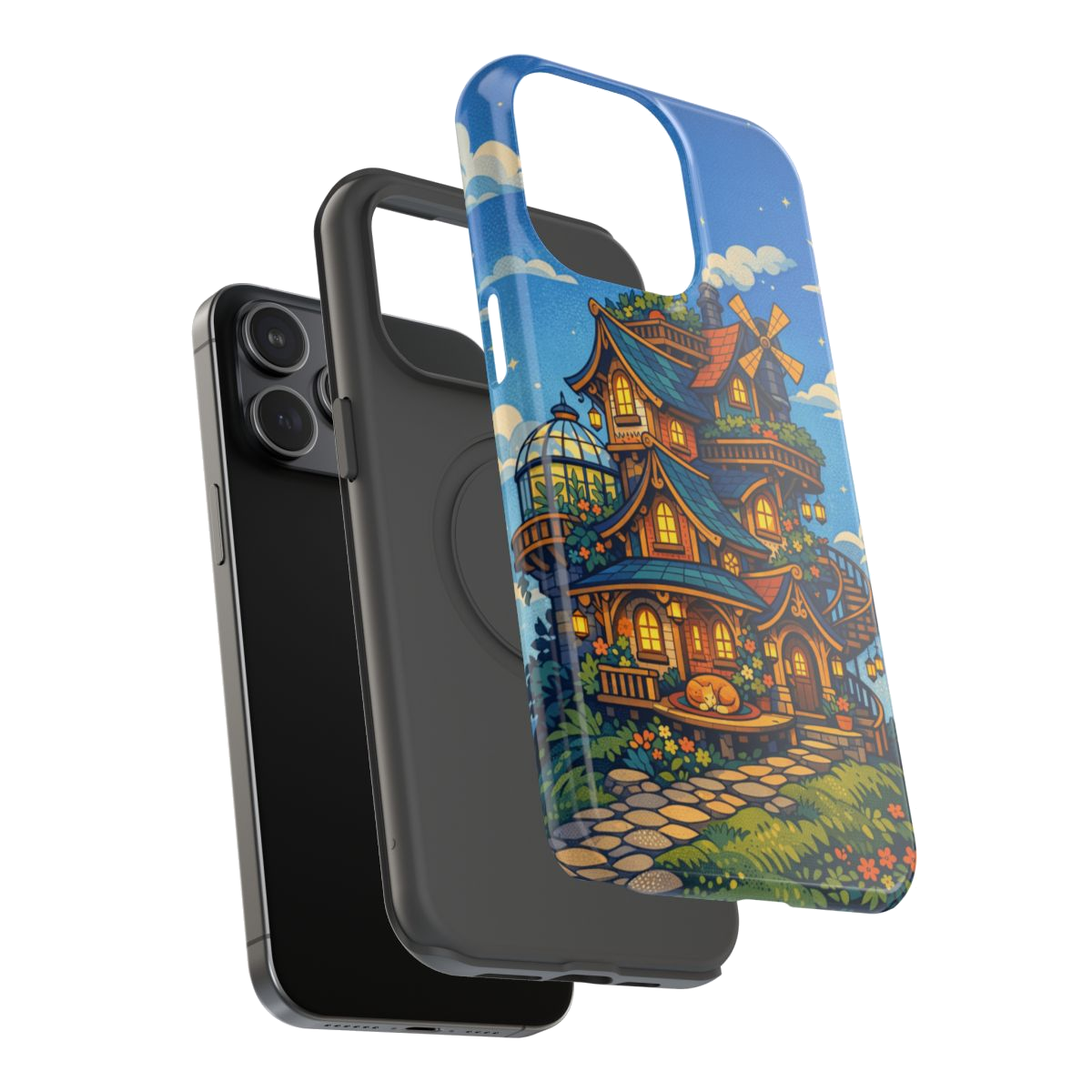 Whimsical Haven Retreat Phone Case - Mockup 3