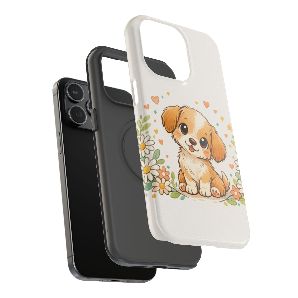 Whimsical Pup Delight Phone Case - Mockup 3