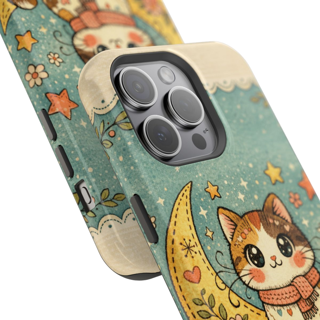 Celestial Cuddle Cat Phone Case - Mockup 1