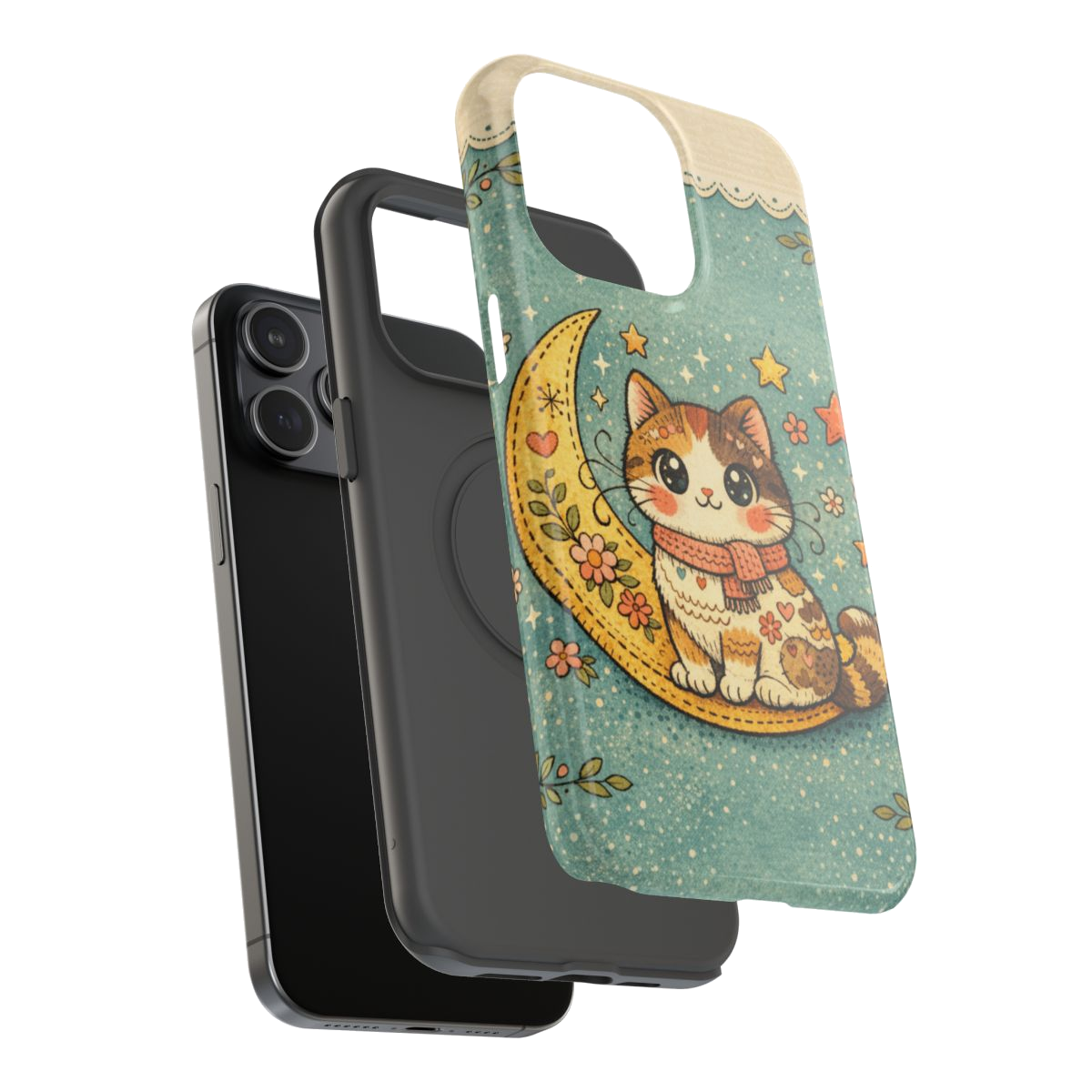 Celestial Cuddle Cat Phone Case - Mockup 3